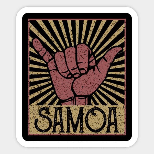 Shaka Samoa Samoan Beach Surfer Sticker by AlfieDreamy 